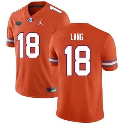 Men's Florida Gators #18 Dante Lang NCAA Nike Orange Authentic Stitched College Football Jersey QFK3162CJ